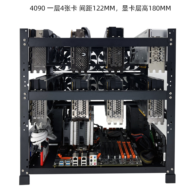 Gpu Mining Rig Frame 8 Gpu - Stapelbares Open-Air-GPU-Rack 6 8 10 12