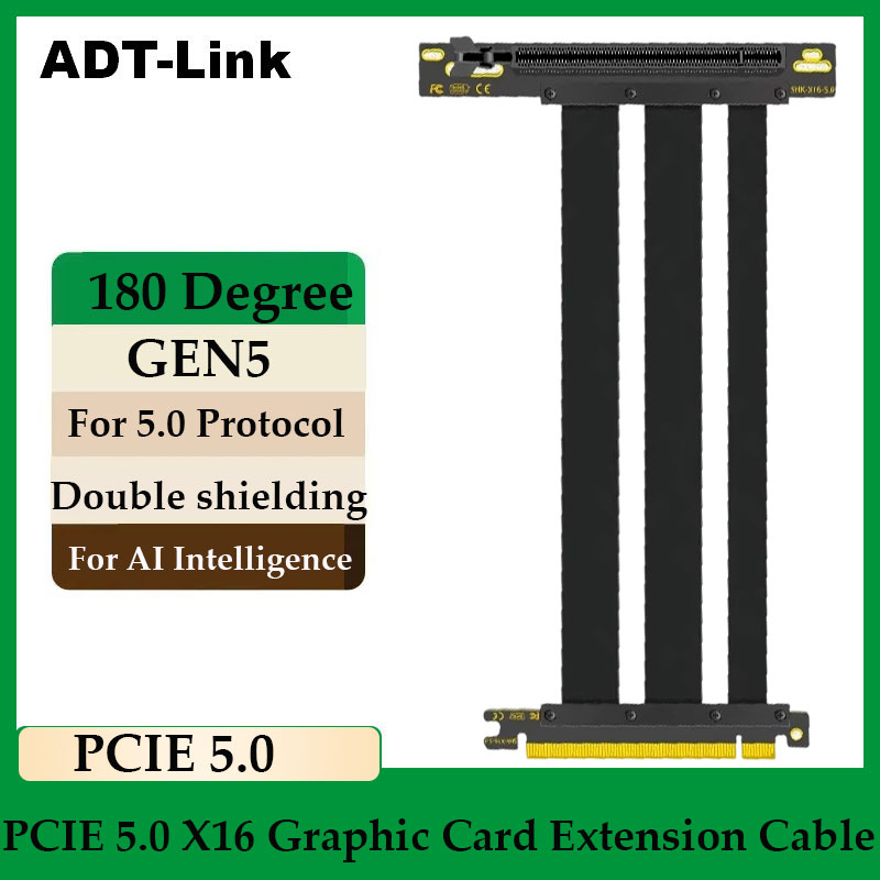 ADT-Link PCI-E 5.0 16X Riser-K – Pcie 5.0 Gpu Riser Cable Bewertung und Preis