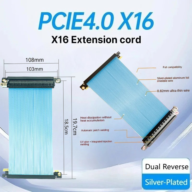Dual Reverse Pcie 4.0 Riser Ka – Itx Gpu Riser Pcie 4.0 16X Bewertung und Preis